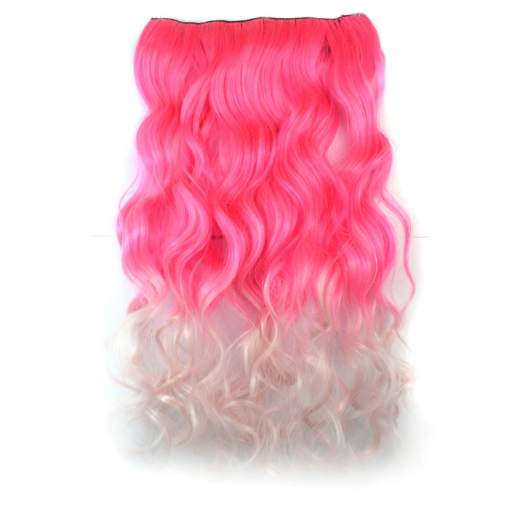 One-piece Seamless Hair Extension Piece Color Gradient Large Wave Long Curling Clip Type Hairpiece