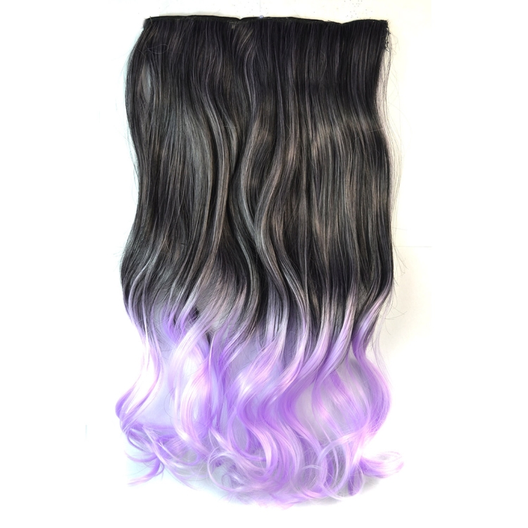 One-piece Seamless Hair Extension Piece Color Gradient Large Wave Long Curling Clip Type Hairpiece