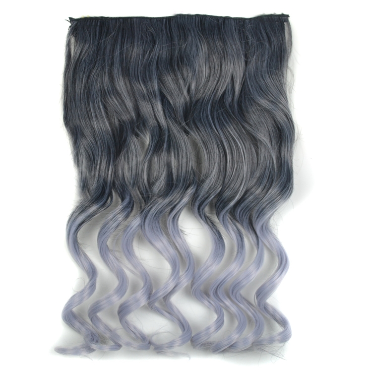 One-piece Seamless Hair Extension Piece Color Gradient Large Wave Long Curling Clip Type Hairpiece