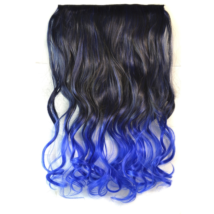 One-piece Seamless Hair Extension Piece Color Gradient Large Wave Long Curling Clip Type Hairpiece