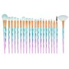 20 in 1 Diamond Handle Eye Brush Multi-functional Makeup Brush, Pink+Blue Handle and Purple Brush