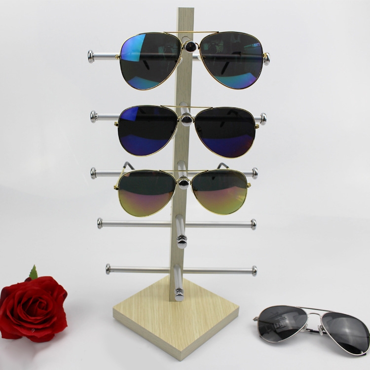 Oak Wood Glasses Display Frame Sunglasses Rack Display Stand