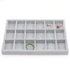 18 Grids Flannelette Bracelet Ring Necklace Display Rack Jewelry Storage Tray