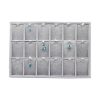 18 Grids Flannelette Ear Stud Earrings Ring Pendant Necklace Display Rack Jewelry Storage Tray