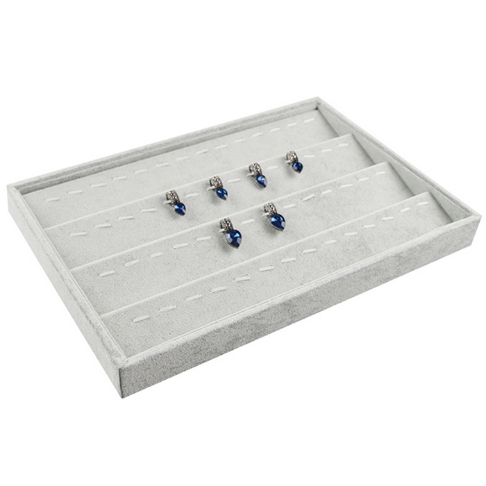 Flannelette Bracelet Ring Necklace Ladder Display Rack Jewelry Storage Tray