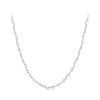 SCA026 Sterling Silver S925 White Gold Plated Simple Heart Necklace Jewelry