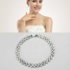 17cm Fashion Zircon Encrusted Roman Bracelets Platinum-plated Bracelet Jewelry
