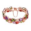 17cm Fashion Mona Lisa Rose Gold Colorful Zircon Bead Bracelets