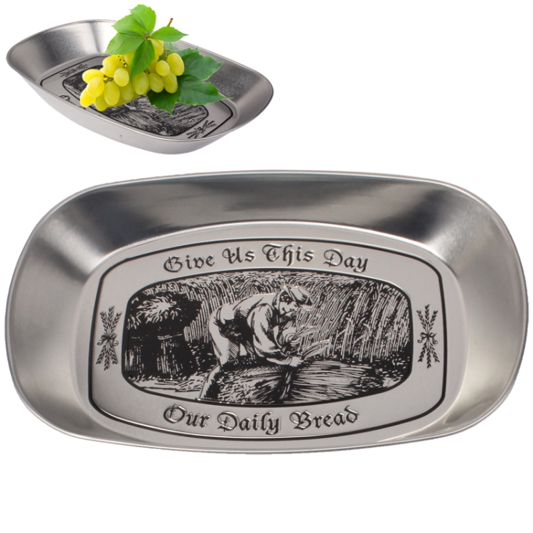 Stainless Steel Multi-purpose Tray Fruit Bowl Dessert Plate