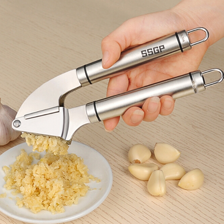 Food Grade 304 Stainless Steel Garlic Press Presser Crusher Slicer