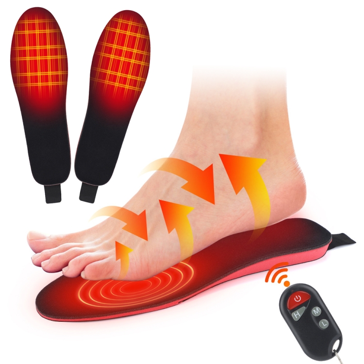 Rechargeable Electric Heating Insole Wireless Remote Control Smart Thermal Insole,Size:Large(41-46 Size)