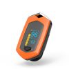 Portable Pulsioximetro Finger spo2 Pulse oxymeter blood oxygen monitor saturatiemeter (Orange)