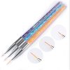 3 PCS Professional Nail Handle Liner Brush Hand Draw Kit Tips Drawing Line Painting Tools Manicure Nail Art Decoration