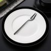 Stainless Steel V-shaped Wall Hanging Design Simple Coffee Spoon Fork Creative Long Handle Stirring Tableware
