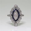 Women Sapphire Rhinestone Engagement Ring