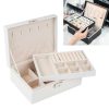 Portable Leather Jewelry Storage Box Necklace Ring Watch Storage Box
