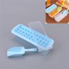 Creative 33 Grid DIY Ice Cube Box Plastic Homemade Ice Cube Mould with Cover & Shovel