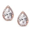 Heart Seed Drop Earrings Zircon Fashion Stud Earrings