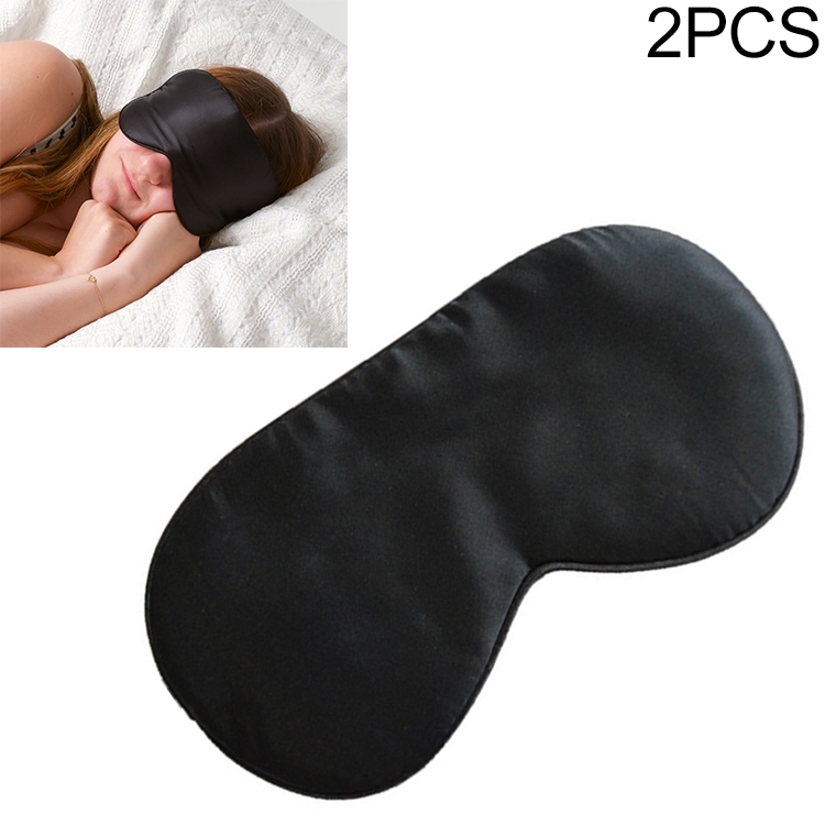 2 PCS Pure Silk Sleep Rest Eye Mask Padded Shade Cover Travel Relax Aid Blindfolds