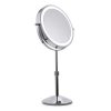 Desktop Double-SidedRound LED Luminous Makeup Mirror Liftable Magnifying Mirror