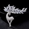 Women Fashion Crystal Zircon Cute Deer Brooch