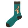 Autumn And Winter Tide Socks Animal Pattern Men Tube Cotton Socks