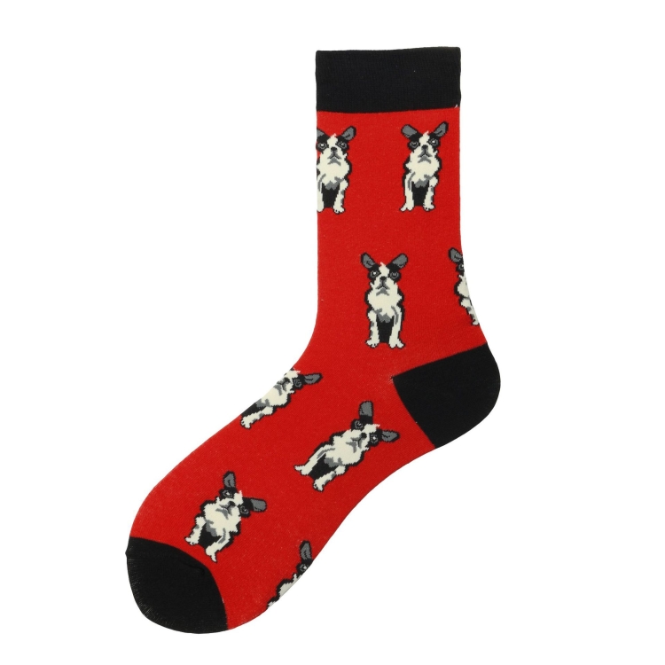 Autumn & Winter Tide Socks Cute Dog Series Middle Tube Men Cotton Socks