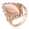 Women Vintage Ethnic Style Waterdrops Opal Oval Ring