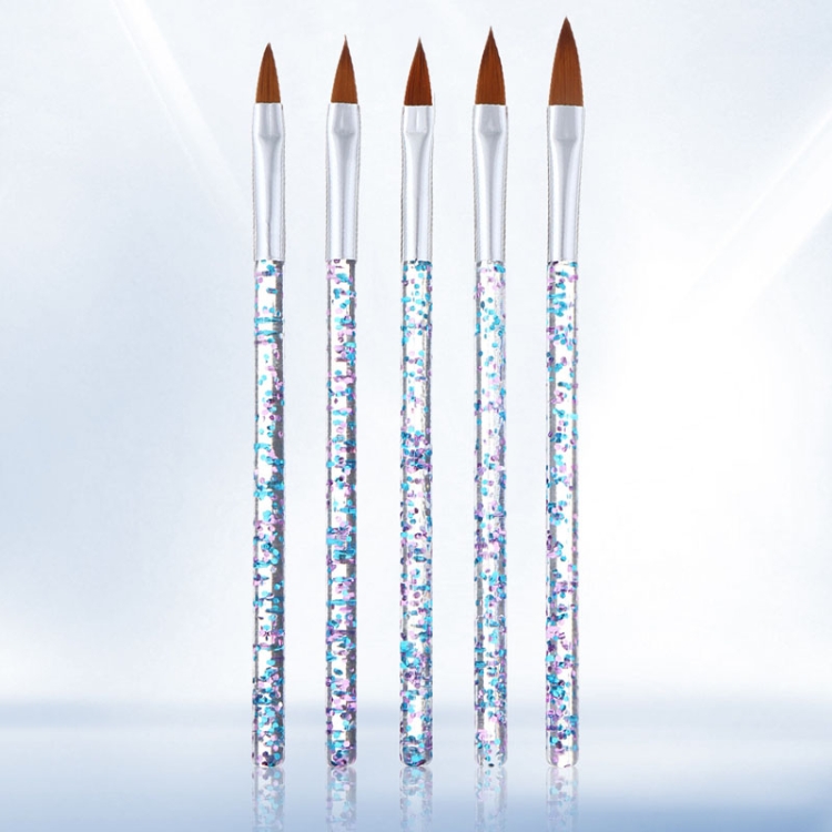 5pcs /Set Nail Crystal Brush Sculpting Pen Painting And Sculpting Nail Salon Tools