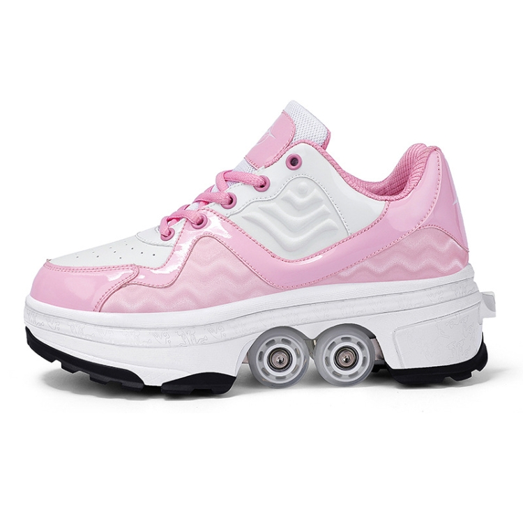 DF09 Children Runaway Sports Shoes Four-wheel Retractable Roller Skates