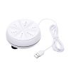 Portable Mini Washing Machine Ultrasonic Turbine Clothes Mini Washer with USB Cable Convenient for Travel