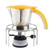Mini Gas Burner with Ceramic Flame Head Coffee Heater Maker Coffee Stove Siphon Pot