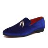 Casual Sickle Suede Men Shoes Flat Slip-on Pointed Toe Dress Shoes Loafer