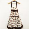 Household Rose Waterproof Kitchen Aprons Flower Cleaning Overalls