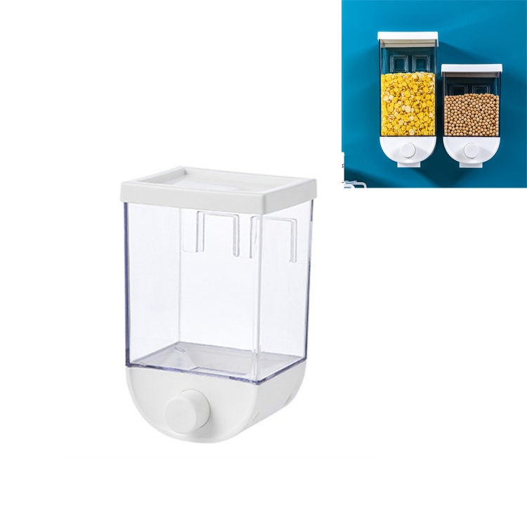 Nail-free Seamless Pressing Wall-mounted Grain Multi-grain Canister Rice Canister Transparent Vsual Snack Storage Sealed Box