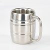 Stainless Steel Beer Cup Mugs Outdoor Camping Western Tea Coffee Cup Insulated Portable Water Cup Drinkware with Handle