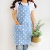 Stars Pattern Kitchen Canvas Polyester Cotton Cooking Apron