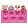 Dogs Shape Cartoon Silicone Fondant Cake Decorating Mold
