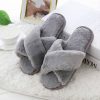 Cross Warm Plush Women Slippers