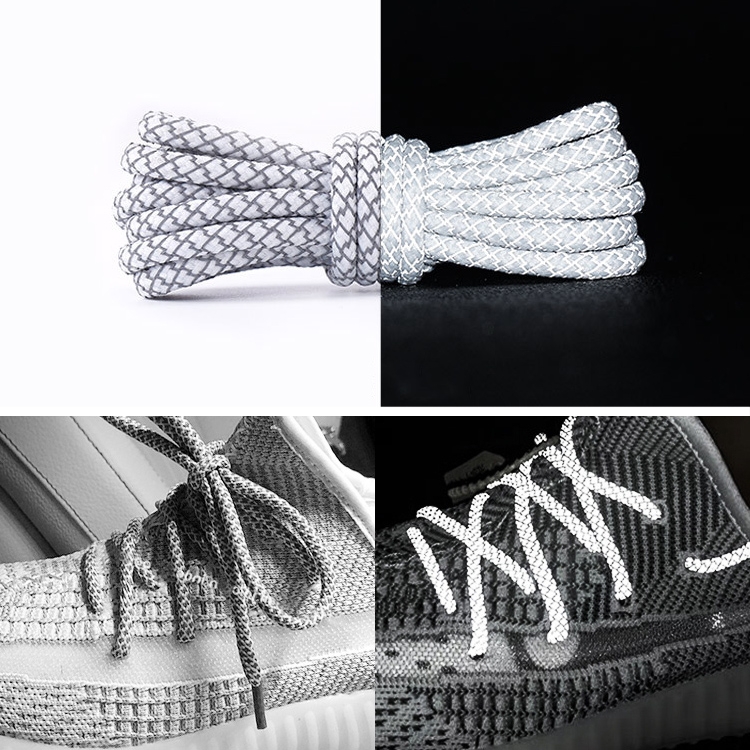 Reflective Shoe laces Round Sneakers ShoeLaces Kids Adult Outdoor Sports Shoelaces, Series 1