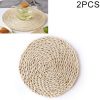2 PCS Non-slip Natural Corn Woven Thickening Insulated Tea Mat Table Heat-resistant Casserole Mat