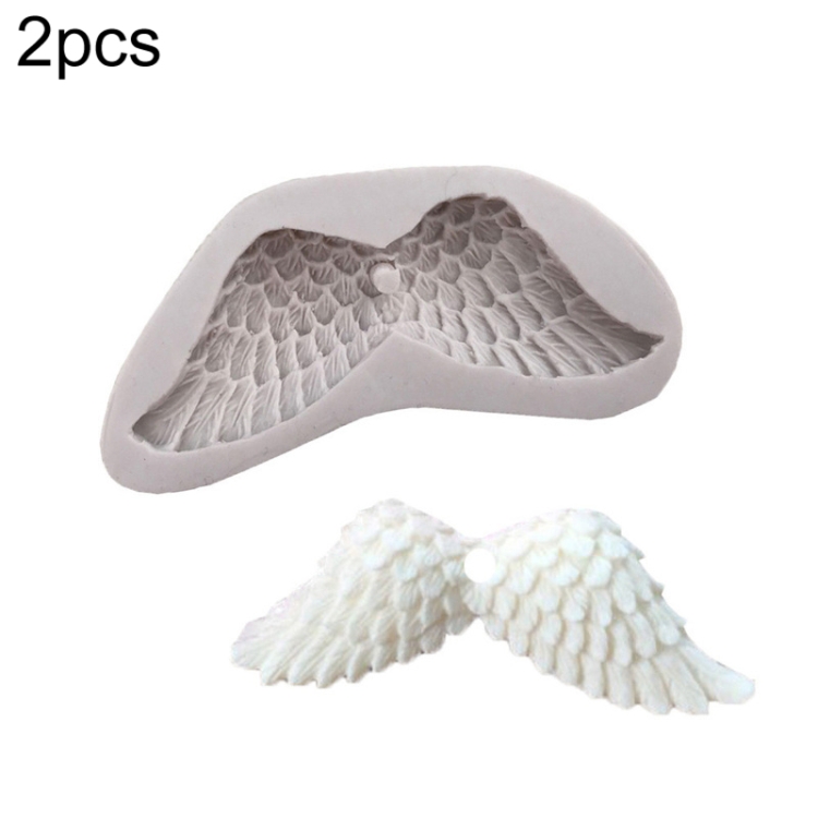 2 PCS Angel Wings 3D Silicone Mold Fondant Cakes Decorate Tools