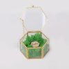 Hand Soldered Six-sided Clamshell C Wedding Ring Box Eternal Flower Box