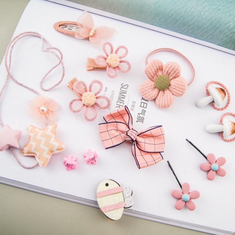 Little Girl Hair Accessories Set Gift Box Children Hairpin Combination Girl Jewelry Headdress Birthday Gift