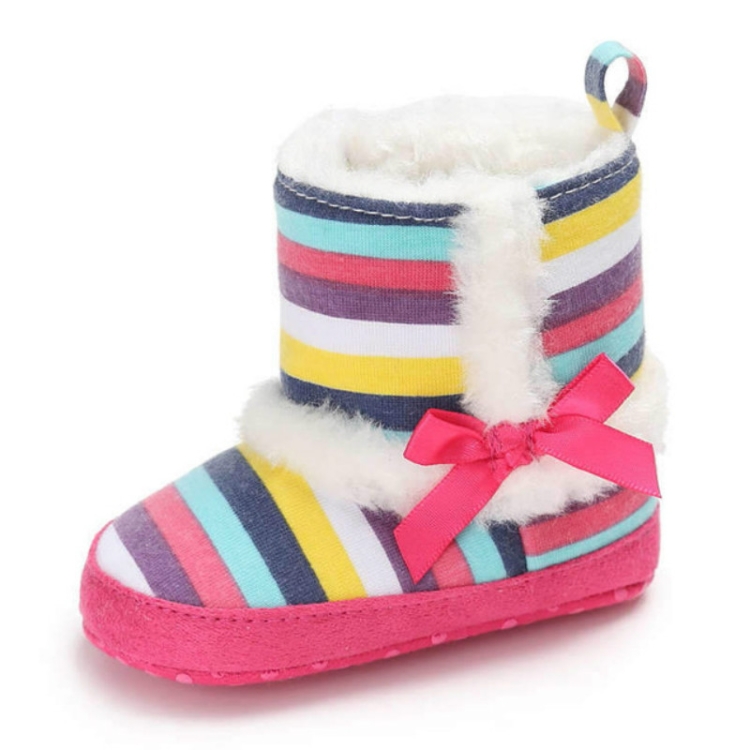 Baby Shoes Hight Heel Warm Fluff Winter Velvet Indoor Cotton Anti-slip Soft Boots