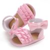 Summer Baby Girl Shoes Cute Crib Breathable Anti-Slip Bowknot Sandals Toddler Soft Soled Shoes