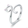 Cat Love Girl Ring S925 Sterling Silver Open Ring