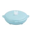 Stainless Steel Baby Dinner Plate Cartoon Rabbit Ears Shape Lattice Student Tableware Infant Food Supplement Training Rice Bowl Fast Food Plate