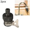 2 PCS Faucet Nipple Universal Joint Car Wash Water Gun Garden Clamp Joint