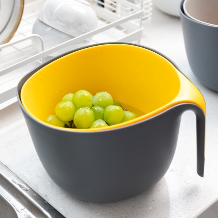 2 in 1 Double-layer Drain Basket Kitchen Plastic Fruit Vegetable Basket Salad Bowl